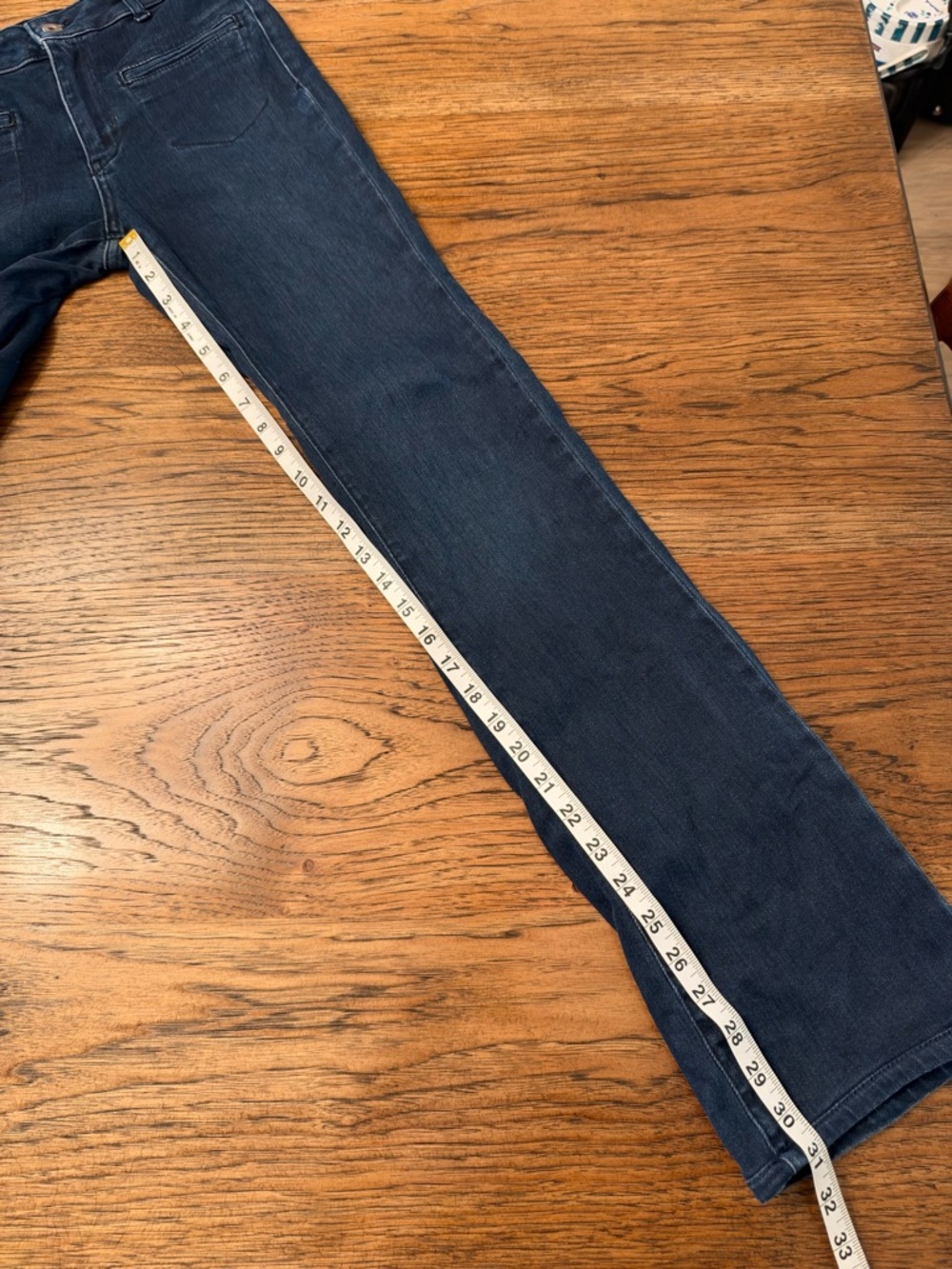 Pilcro Anthropologie Dark Wash Bootcut Straight Jeans Size 26 French Girl Chic - Picture 11 of 15